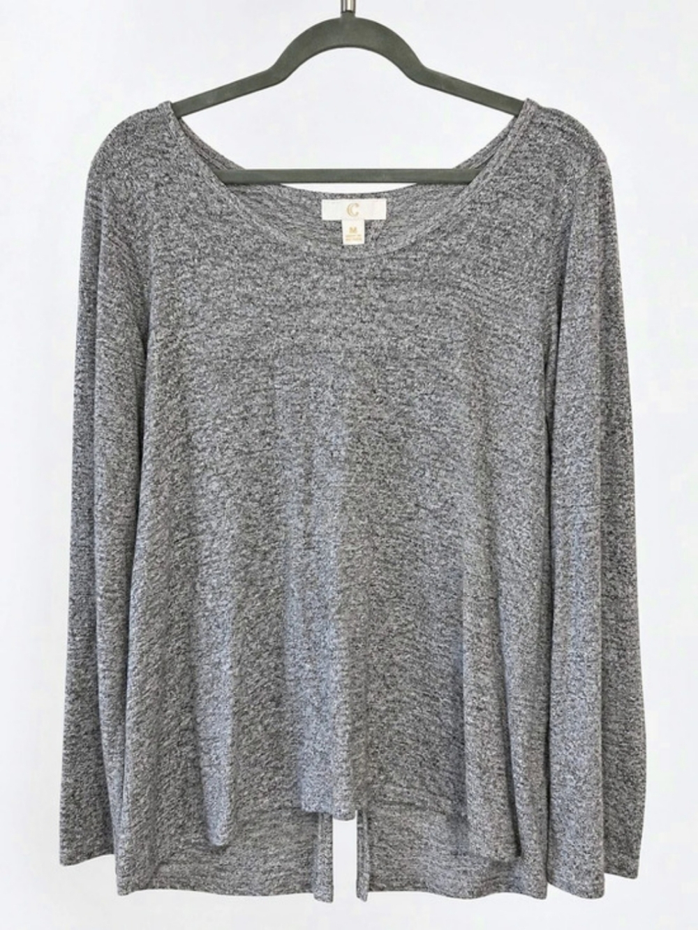 Cabi Gray Long Sleeve Tunic Size Medium Like New